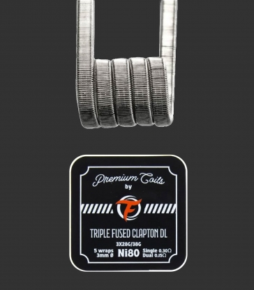 Triple Fused Clapton DL Ni80 0.30Ω New Version (10pcs)